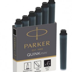 PARKER REFILL MINI FPEN BLACK 6/PK 1950407