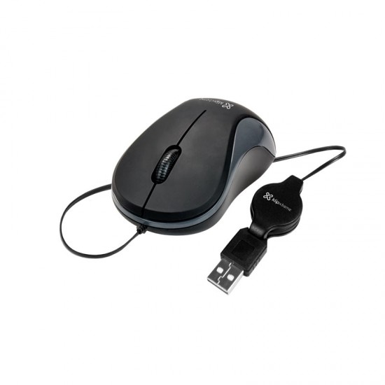 KLIPX MOUSE OPTICAL RETRACTABLE USB KMO-113 ID010KLX71