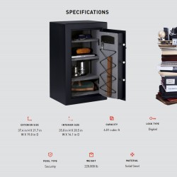 SENTRY SAFE ELECT 6.01CUFT/37.4"X19.8"X21.7" SS-T0-331