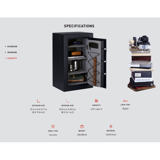 SENTRY SAFE ELECT 6.01CUFT/37.4"X19.8"X21.7" SS-T0-331