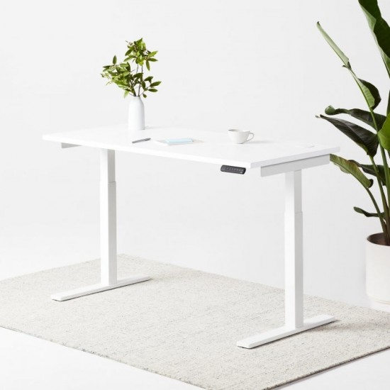 DESK 24"X48" WHITE ADJUSTABLE HEIGHT ELECTRIC