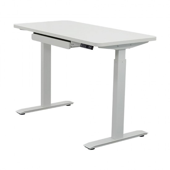 DESK 24"X48" WHITE ADJUSTABLE HEIGHT ELECTRIC