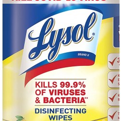LYSOL DISINFECTING WIPES LEMON & LIME 75-80 WET WIPES
