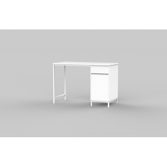 FCASE MAHESA DESK WHITE WITH CABINET 100X550X75
