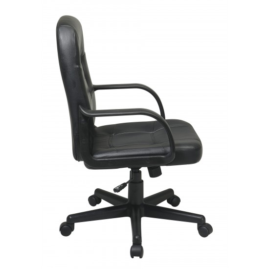 OS CHAIR MANAGER LEATHER BLACK EC3393