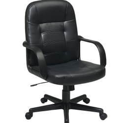 OS CHAIR MANAGER LEATHER BLACK EC3393
