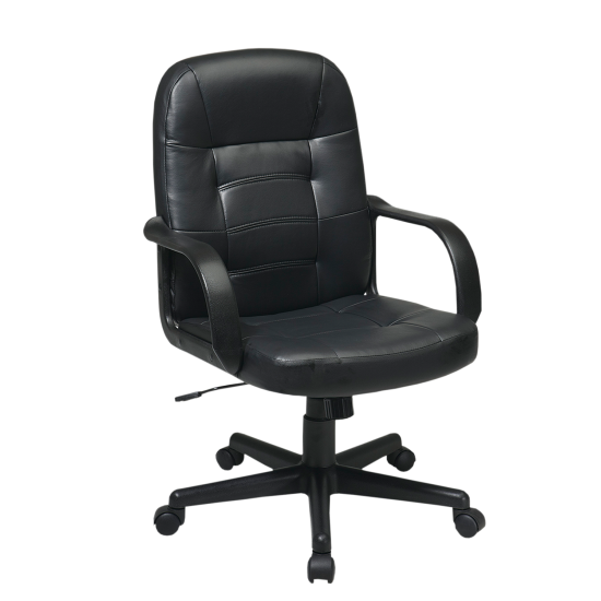 OS CHAIR MANAGER LEATHER BLACK EC3393