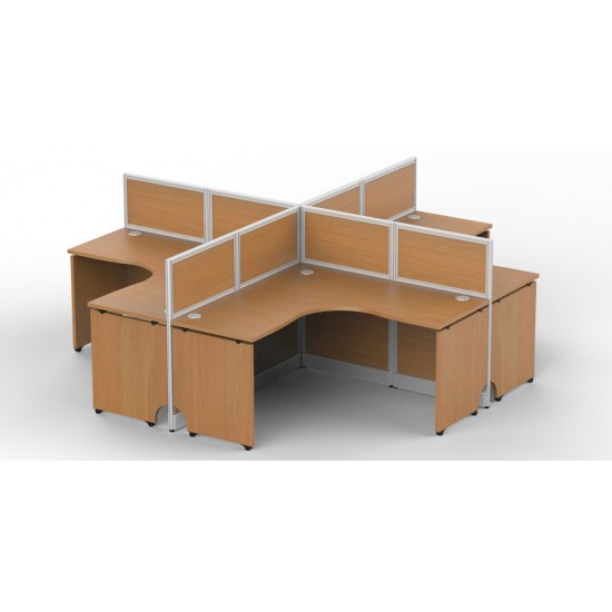 FCASE CLUSTER OF 4 56"X56" 42” HIGH WOOD WOOD