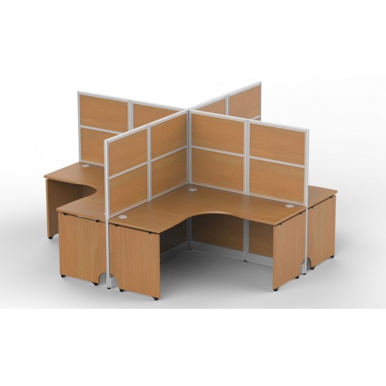 FCASE CLUSTER OF 4 56"X56" 57" HIGH WOOD / WOOD