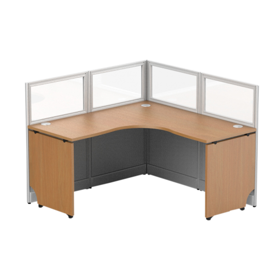FCASE CLUSTER OF 1 56"X56" 42" HIGH METAL GLASS