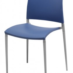 TILIA NEPTUN CHAIR PP NO ARM ALUM LEG SAX BLUE