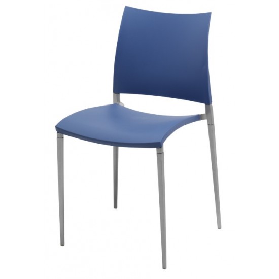 TILIA NEPTUN CHAIR PP NO ARM ALUM LEG SAX BLUE