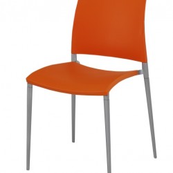 TILIA NEPTUN CHAIR PP NO ARM ALUM LEG ORANGE