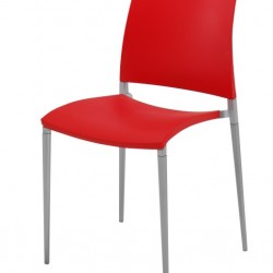 TILIA NEPTUN CHAIR PP NO ARM ALUM LEG RED 20065