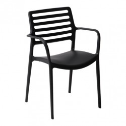 TILIA LOUISE XL CHAIR PP ARM CHARCOAL