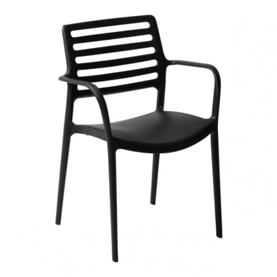TILIA LOUISE XL CHAIR PP ARM CHARCOAL