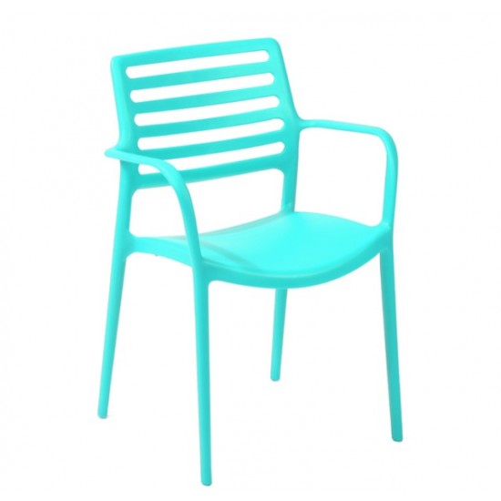 TILIA LOUISE XL CHAIR PP ARM SAX BLUE 10162