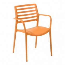 TILIA LOUISE XL CHAIR PP ARM ORANGE 10165