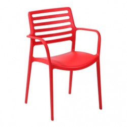 TILIA LOUISE XL CHAIR PP ARM RED 10166