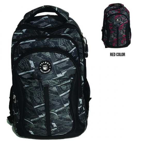 TALBOT BACKPACK 17" BLACK/RED TS-39801