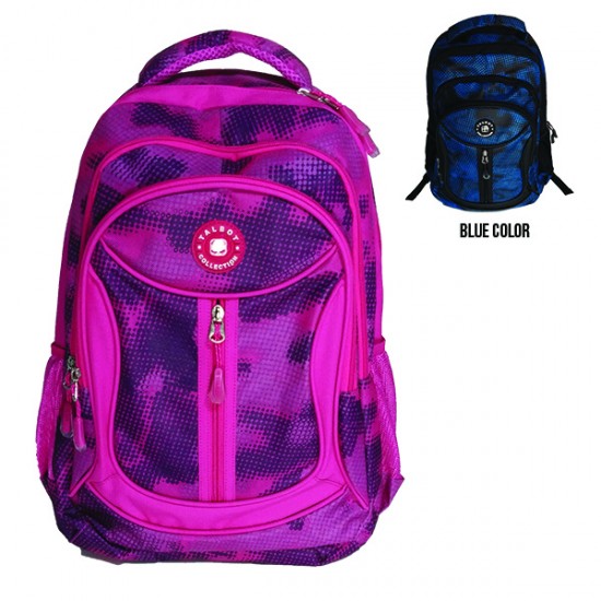 TALBOT BACKPACK 17" BLUE/PINK TS-39802
