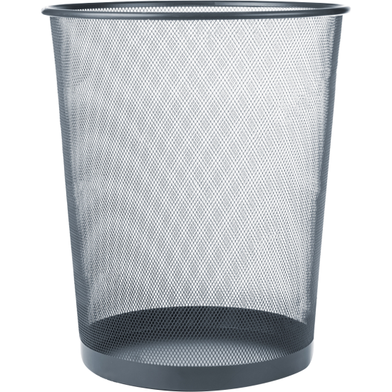 TALBOT WASTEBASKET 28CM MESH BLACK/GREY APL1013/T95001