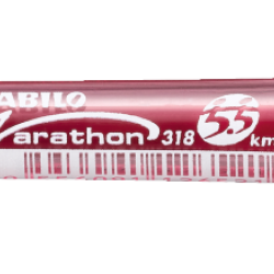 DISC STABILO PEN BP  MARATHON RETRACT  MED RED 318M60