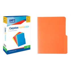 AMPO FILE FOLDER LTR ORANGE 100/BX 10525
