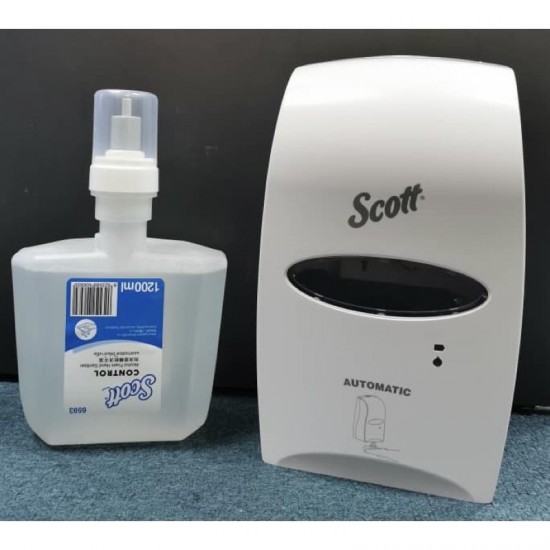 SCOTT DISPENSER ELECTRIC WHITE HAND SOAP 92147