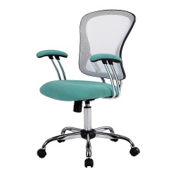 OS CHAIR TASK ARM MESH WHITE/GREEN GNA26-F28