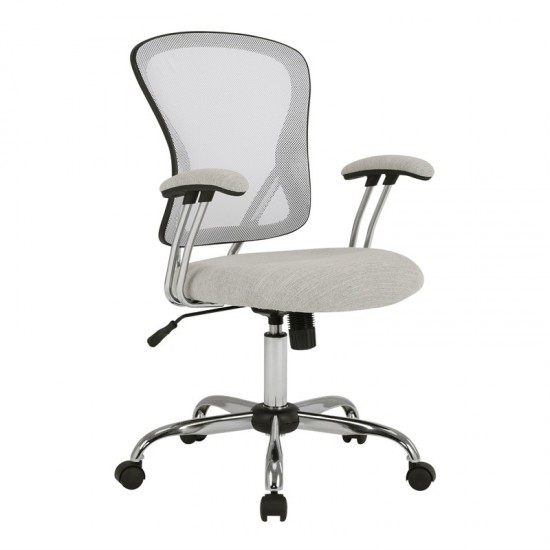 OS CHAIR TASK ARM MESH WHITE/GREY GNA26-F22