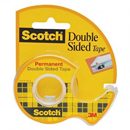 3M SCOTCH TAPE  1/2"X250" DOUBLE SIDED  WITH DISPENSER 136