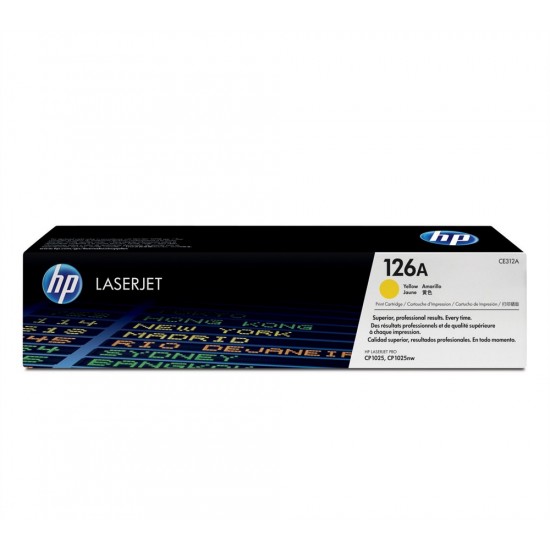 HP 126A Yellow Toner Cartridge Model CE312A