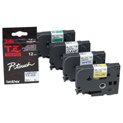 Brother P-Touch Label 1/2"Wh/B	