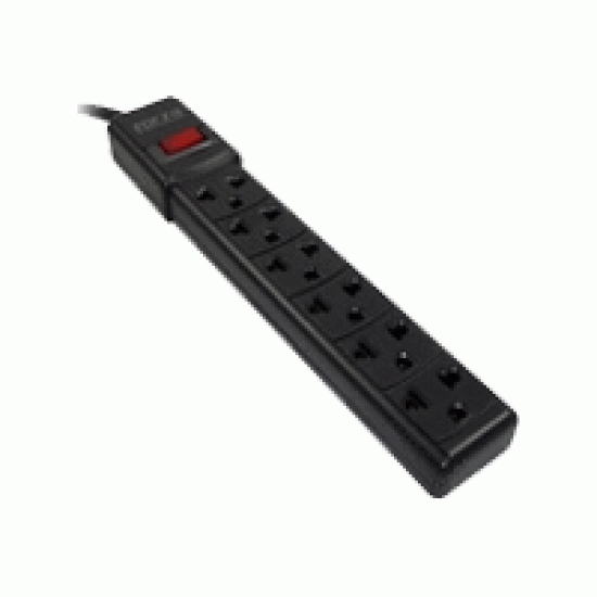 Forza Power Strip 6 Outlet Blk	
