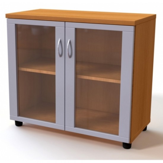 ENZO BOOKCASE LOW GLASS DOOR EN1-8040-LCG