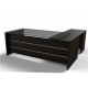 JULIO DESK EXE. GLASS TOP L SHAPE WENGE LEFT N RIGHT JL1818L