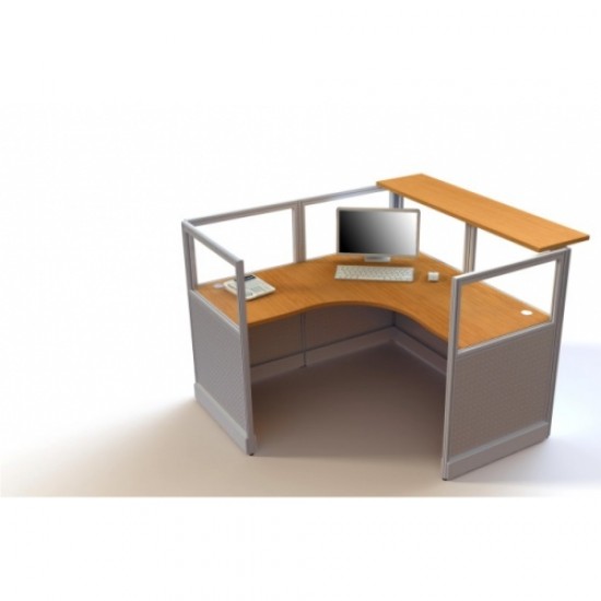 FCASE CLUSTER OF 1 56"X56"  METAL GLASS 42" HIGH WS1C