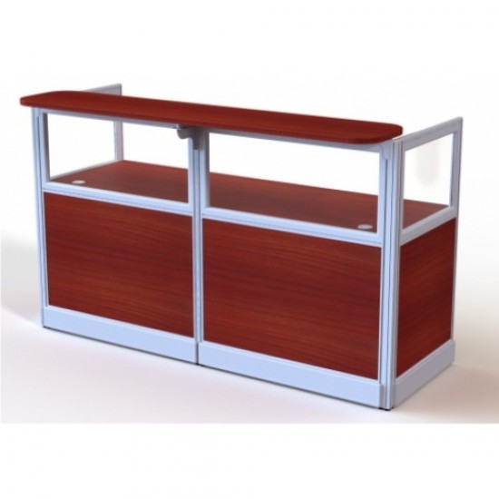 FCASE RECEPTION COUNTER  GLASS 36" WALNUT RC900G