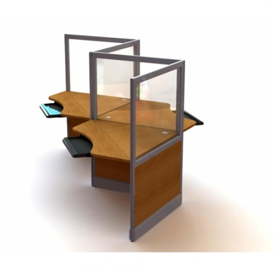 FCASE CLUSTER 3/4 WOOD/GLASS