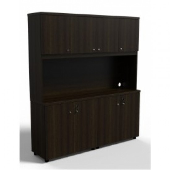 JULIO HUTCH 4 DOOR AND DOUBLE DOOR  FOR  CREDENZA WALNUT 