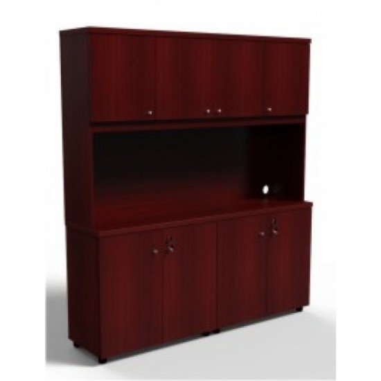 JULIO HUTCH 4 DOOR AND DOUBLE DOOR  FOR  CREDENZA WALNUT 