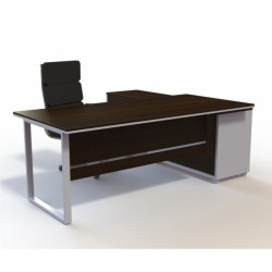 MORINO DESK EXECUTIVE  WOOD TOP WENGE + RETURN