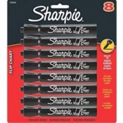 Sharpie flip chart BLK 8/PK 