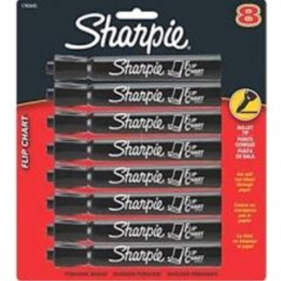 Sharpie flip chart BLK 8/PK 