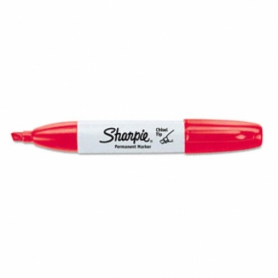 Sharpie Permante chisel Red 12/ box