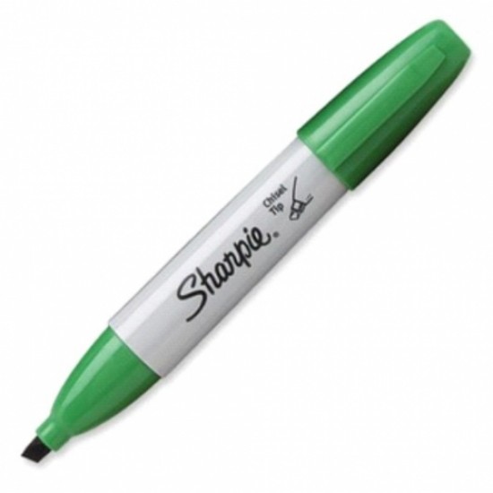Sharpie Permanate chisel  Green 12 /box